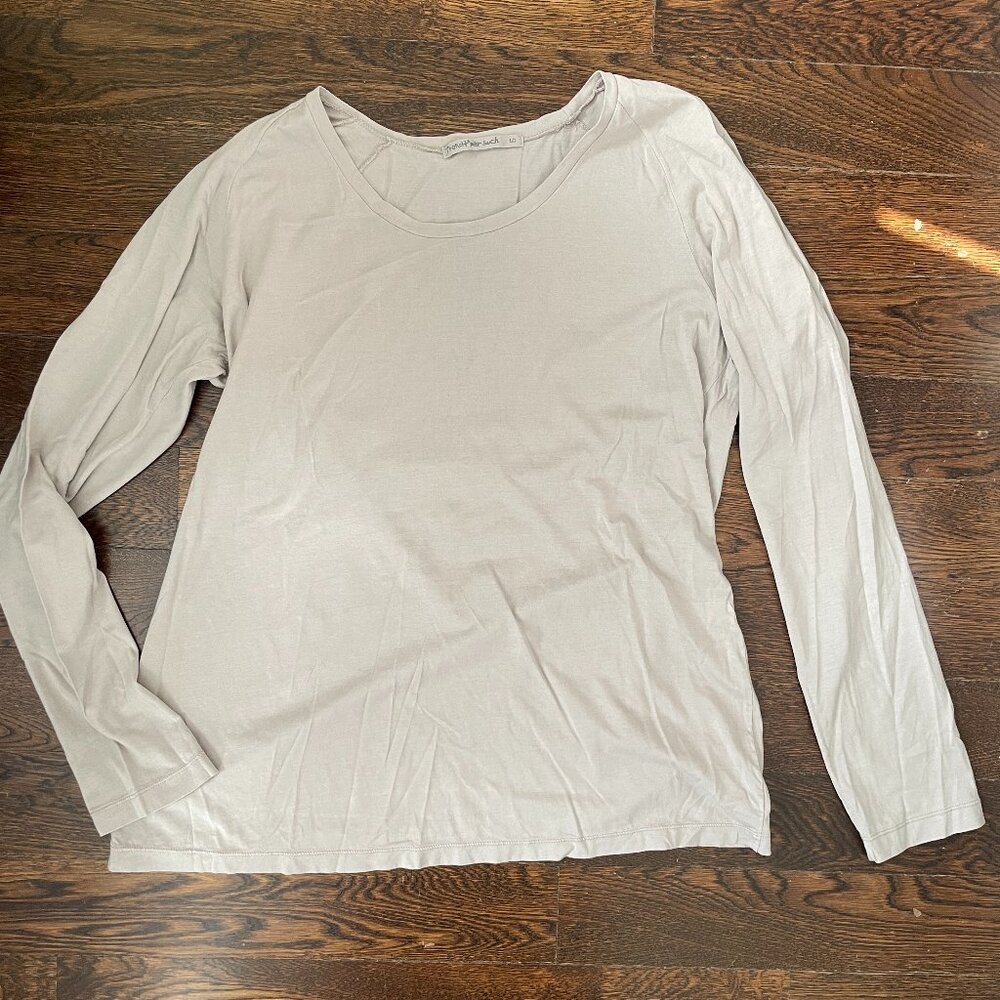 Transit Par Such Long Sleeve T-Shirt Top jersey in Bone-Large-Italy